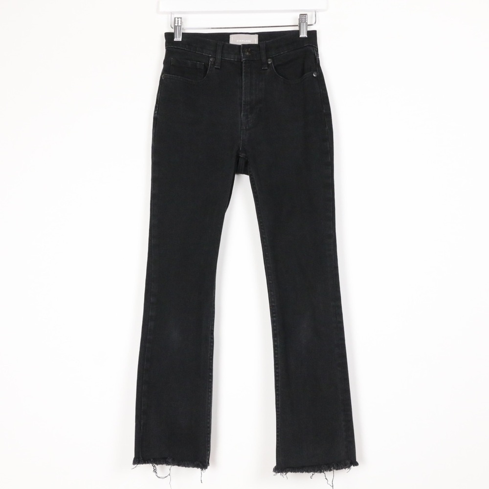 Everlane High Waisted Straight Leg Jeans Black